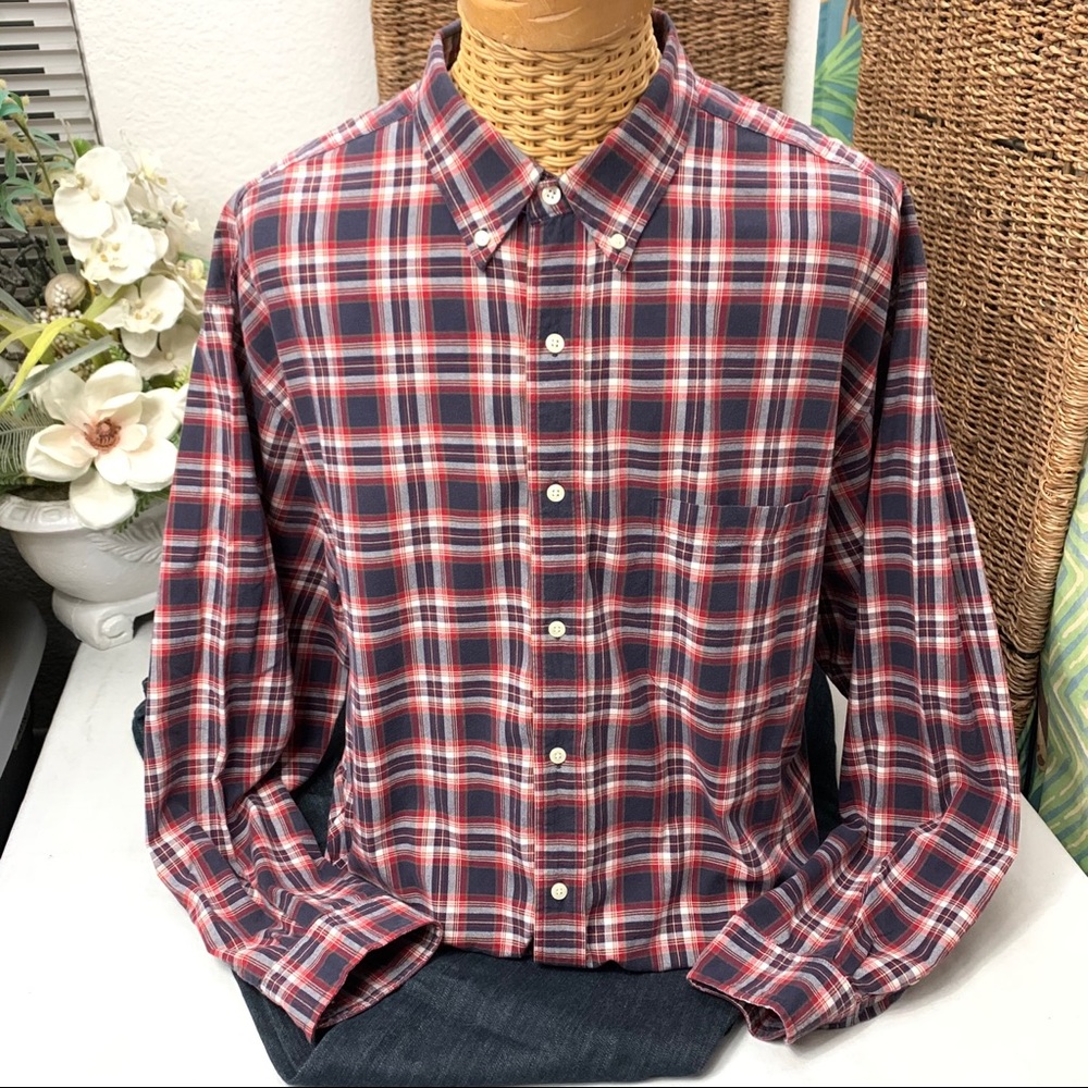“Eddie Bauer” L/S plaid button front shirt- XXL
